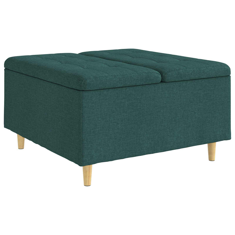 Knopkruk met kussen Donkergroen 80 x 80 x 45 cm Stof