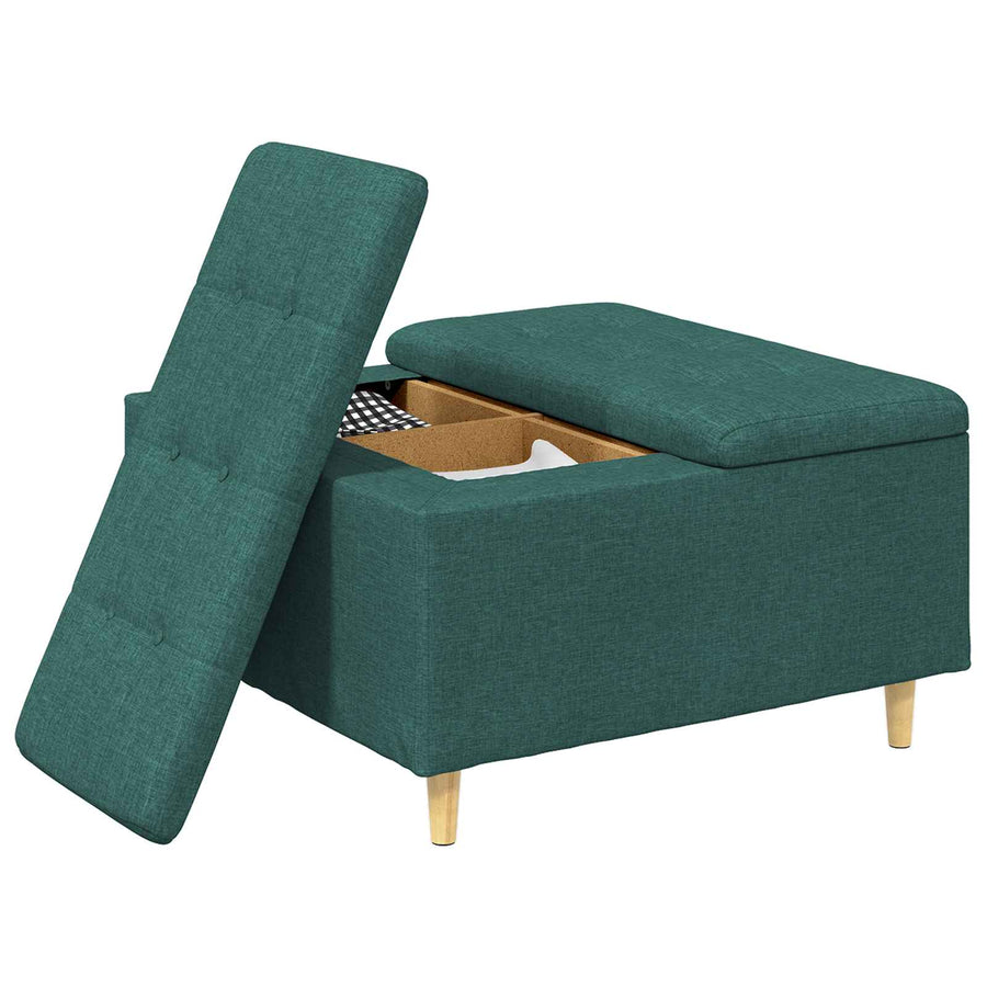 Knopkruk met kussen Donkergroen 80 x 80 x 45 cm Stof