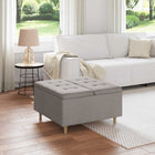 Storage ottoman with cushion Taupe 80 x 80 x 45 cm Fabric