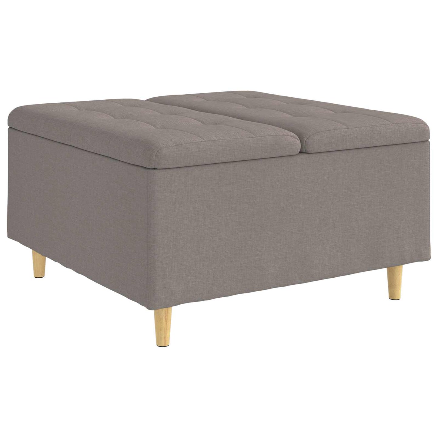 Knopkruk met kussen Taupe 80 x 80 x 45 cm Stof