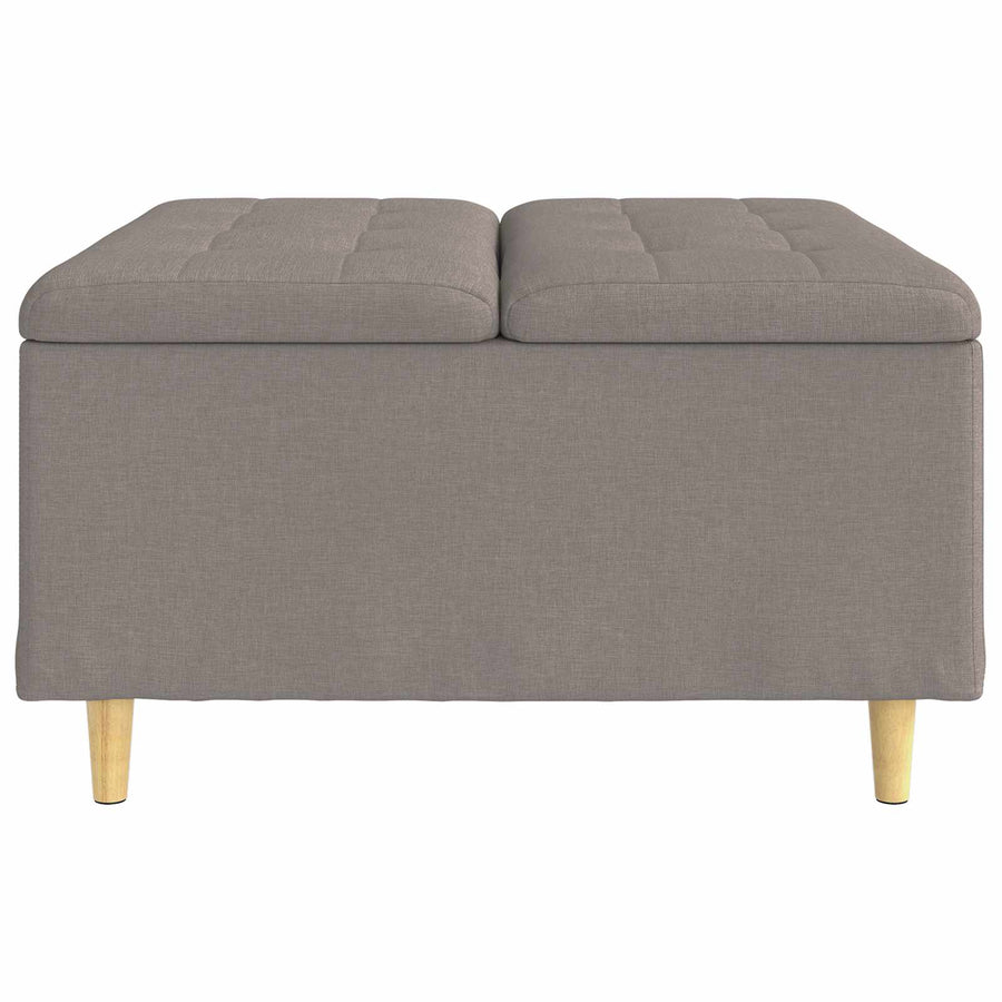 Knopkruk met kussen Taupe 80 x 80 x 45 cm Stof