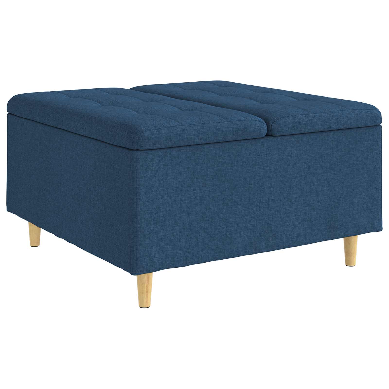 Knopkruk met kussen Blauw 80 x 80 x 45 cm Stof