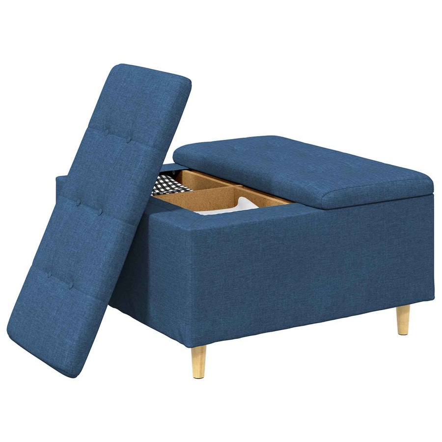 Knopkruk met kussen Blauw 80 x 80 x 45 cm Stof
