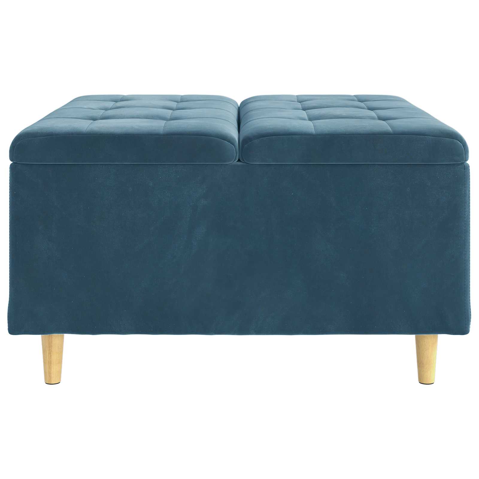 Knopkruk met kussen Blauw 80 x 80 x 45 cm Fluweel