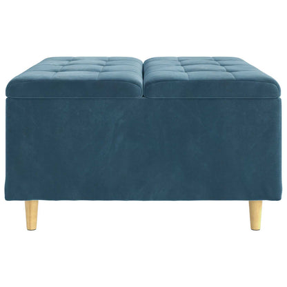 Knopkruk met kussen Blauw 80 x 80 x 45 cm Fluweel