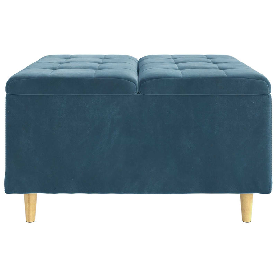 Knopkruk met kussen Blauw 80 x 80 x 45 cm Fluweel