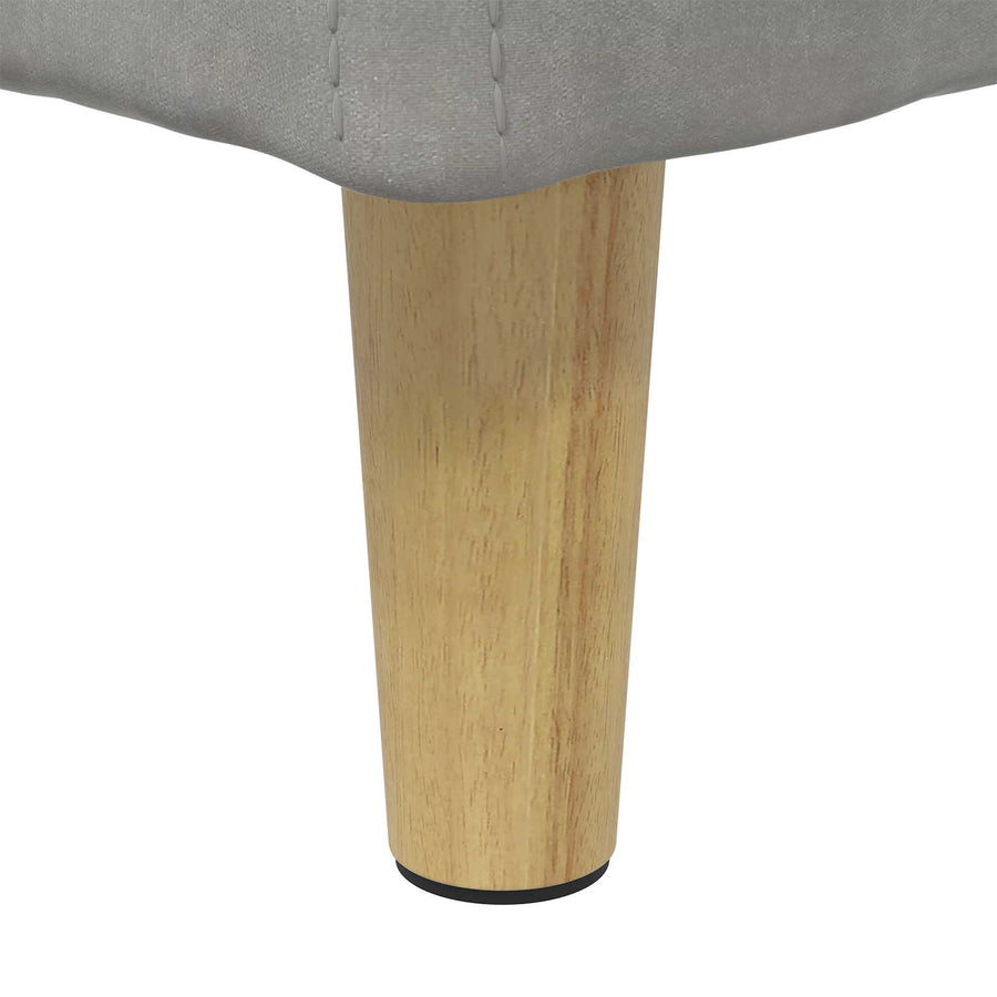 Knopkruk met kussen Lichtgrijs 80 x 80 x 45 cm Fluweel