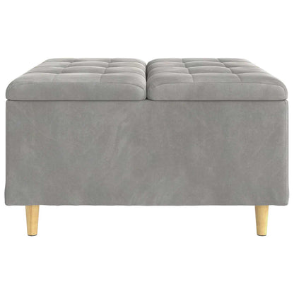 Knopkruk met kussen Lichtgrijs 80 x 80 x 45 cm Fluweel
