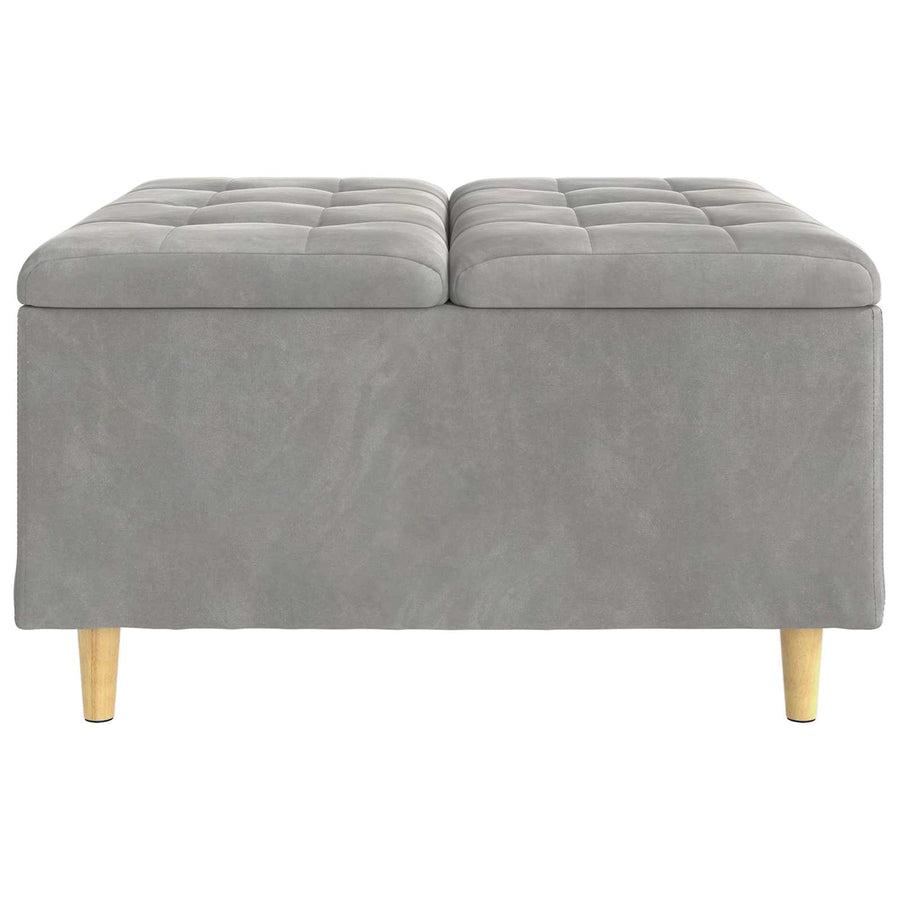 Knopkruk met kussen Lichtgrijs 80 x 80 x 45 cm Fluweel