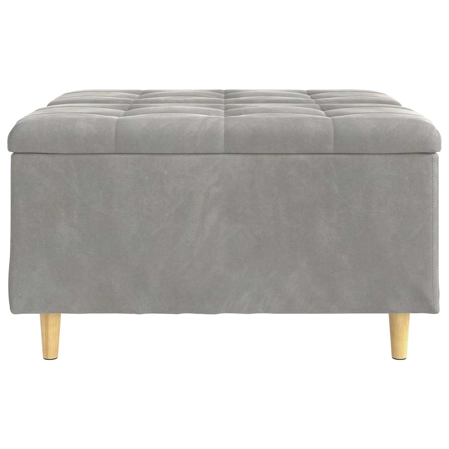Knopkruk met kussen Lichtgrijs 80 x 80 x 45 cm Fluweel