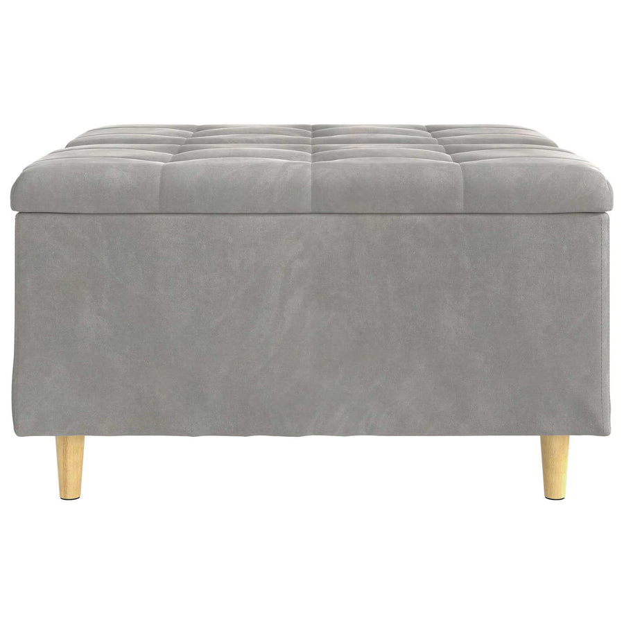 Knopkruk met kussen Lichtgrijs 80 x 80 x 45 cm Fluweel