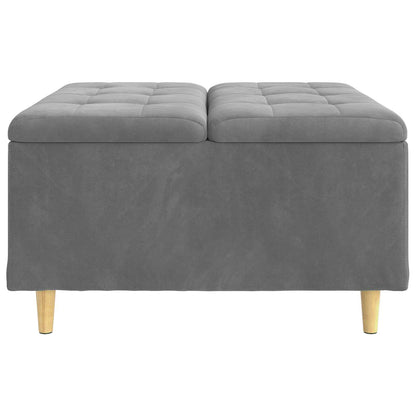 Knopkruk met kussen Donkergrijs 80 x 80 x 45 cm Fluweel