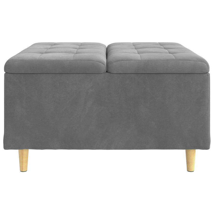 Knopkruk met kussen Donkergrijs 80 x 80 x 45 cm Fluweel