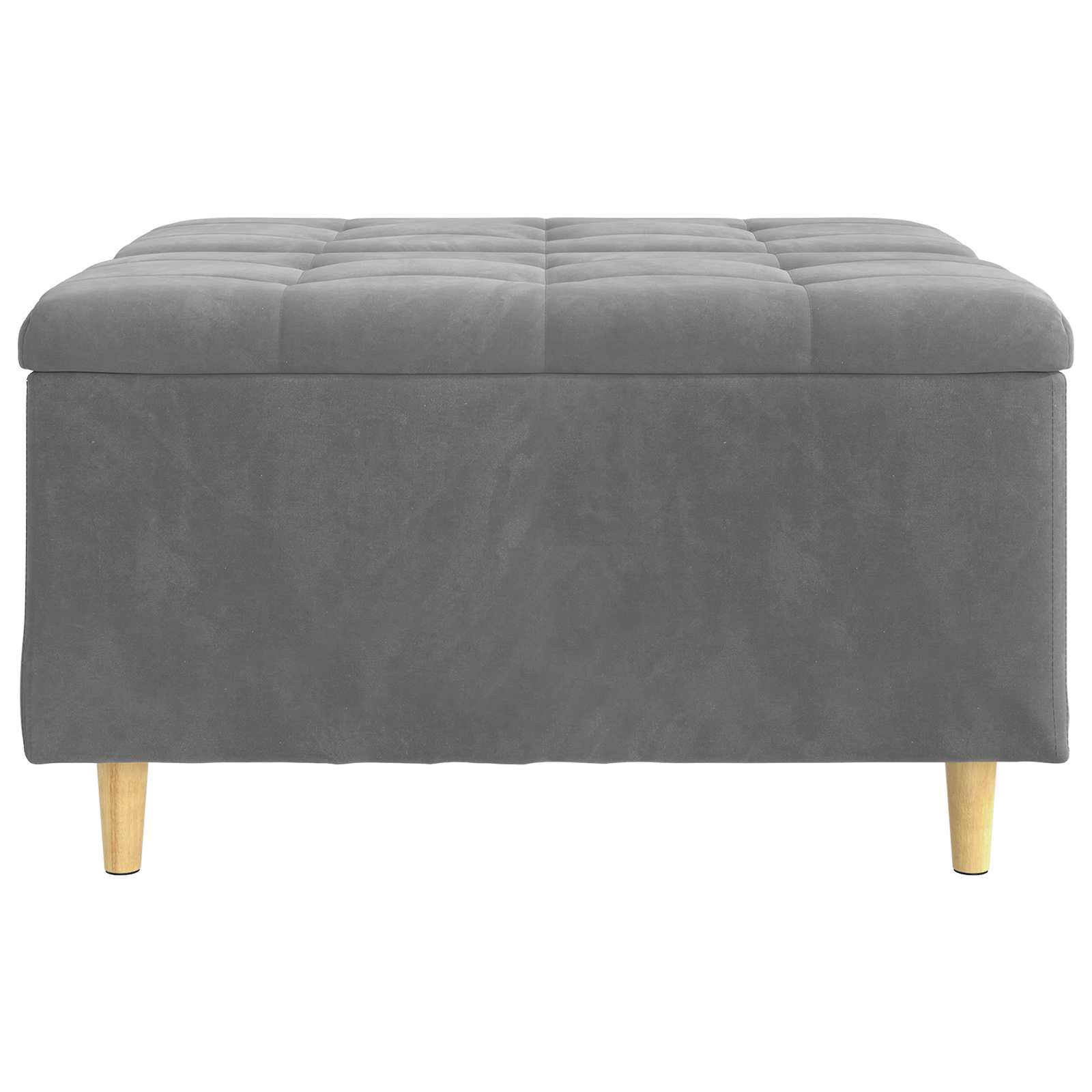 Knopkruk met kussen Donkergrijs 80 x 80 x 45 cm Fluweel