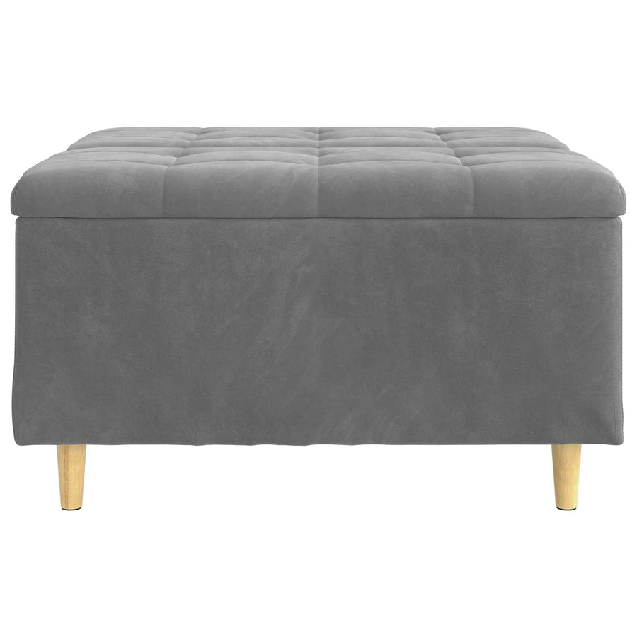Knopkruk met kussen Donkergrijs 80 x 80 x 45 cm Fluweel