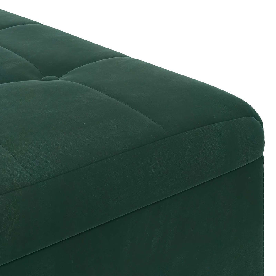 Knopkruk met kussen Donkergroen 80 x 80 x 45 cm Fluweel