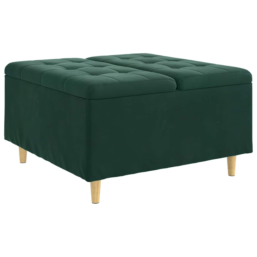 Knopkruk met kussen Donkergroen 80 x 80 x 45 cm Fluweel