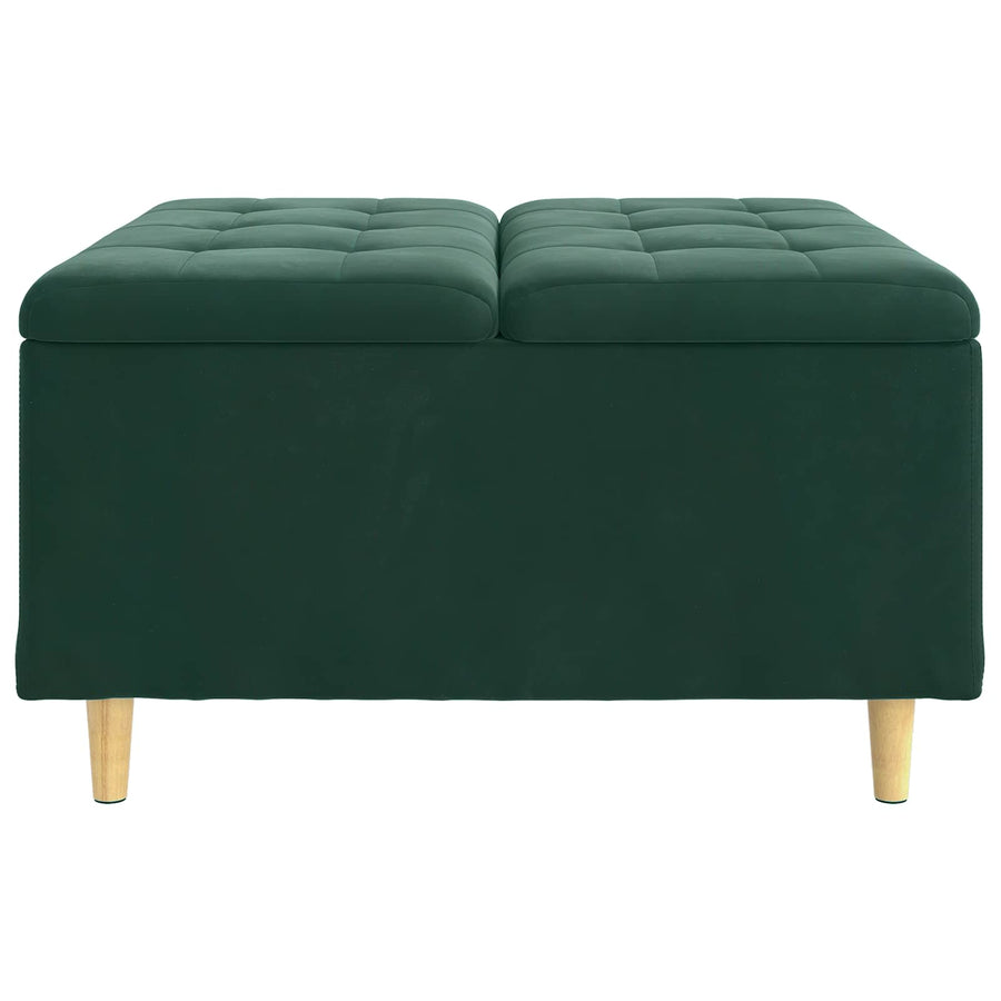 Knopkruk met kussen Donkergroen 80 x 80 x 45 cm Fluweel