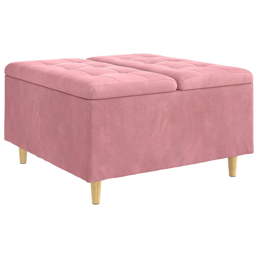 Knopkruk met kussen Roze 80 x 80 x 45 cm Fluweel