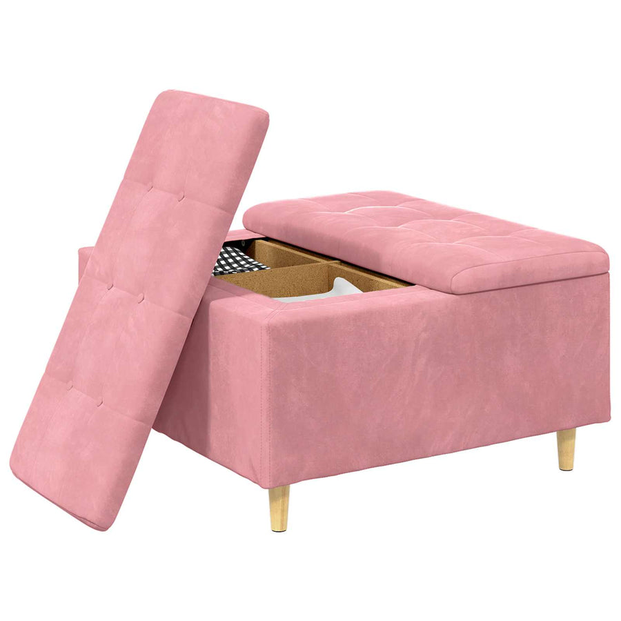 Knopkruk met kussen Roze 80 x 80 x 45 cm Fluweel