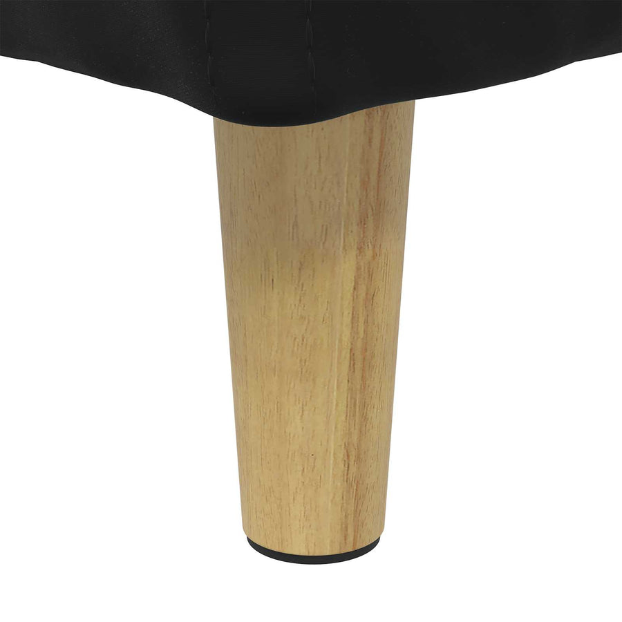 Knopkruk met kussen Zwart 80 x 80 x 45 cm Fluweel