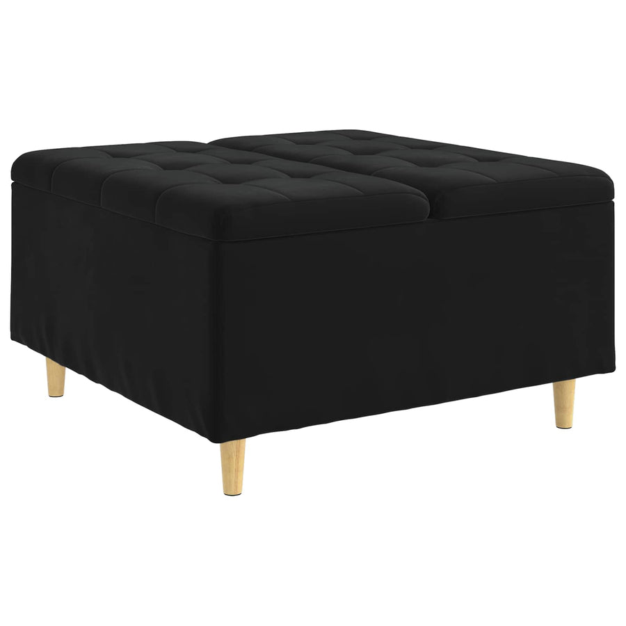 Knopkruk met kussen Zwart 80 x 80 x 45 cm Fluweel