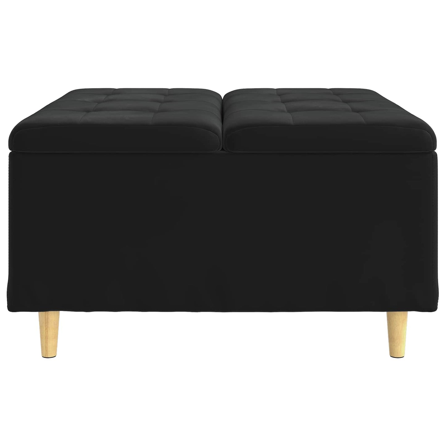 Knopkruk met kussen Zwart 80 x 80 x 45 cm Fluweel