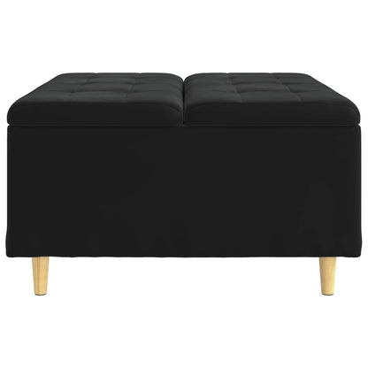 Knopkruk met kussen Zwart 80 x 80 x 45 cm Fluweel