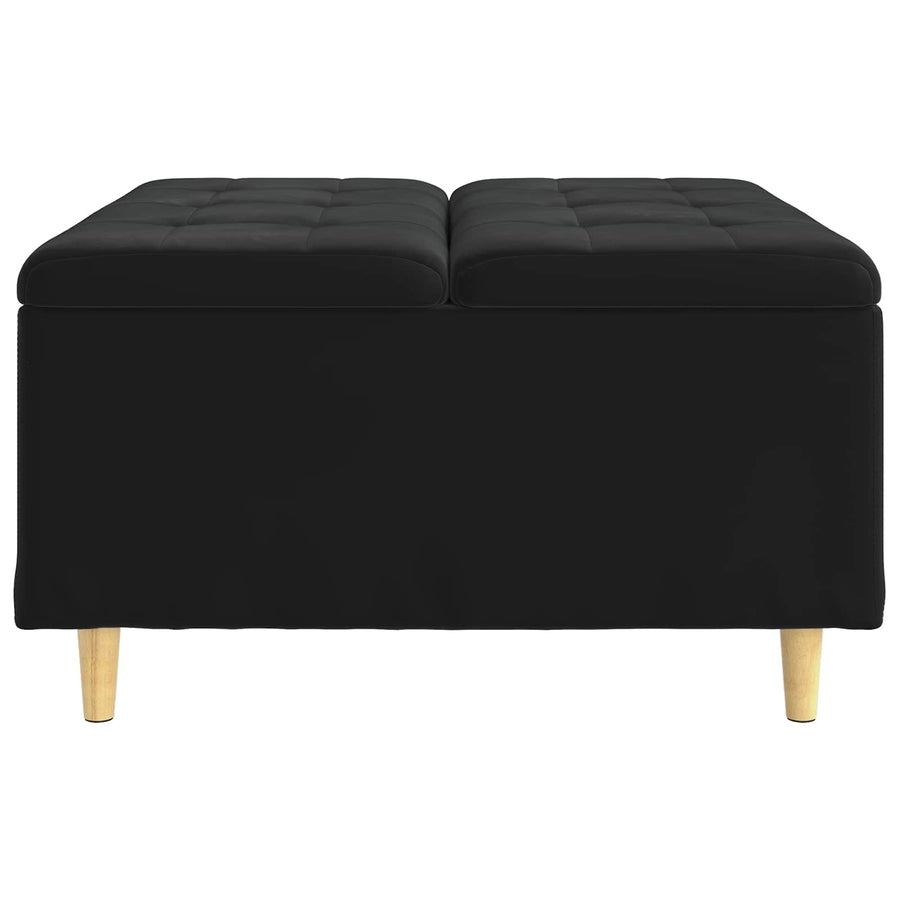 Knopkruk met kussen Zwart 80 x 80 x 45 cm Fluweel