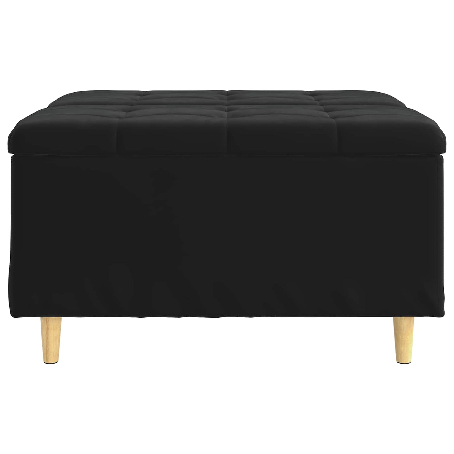 Knopkruk met kussen Zwart 80 x 80 x 45 cm Fluweel