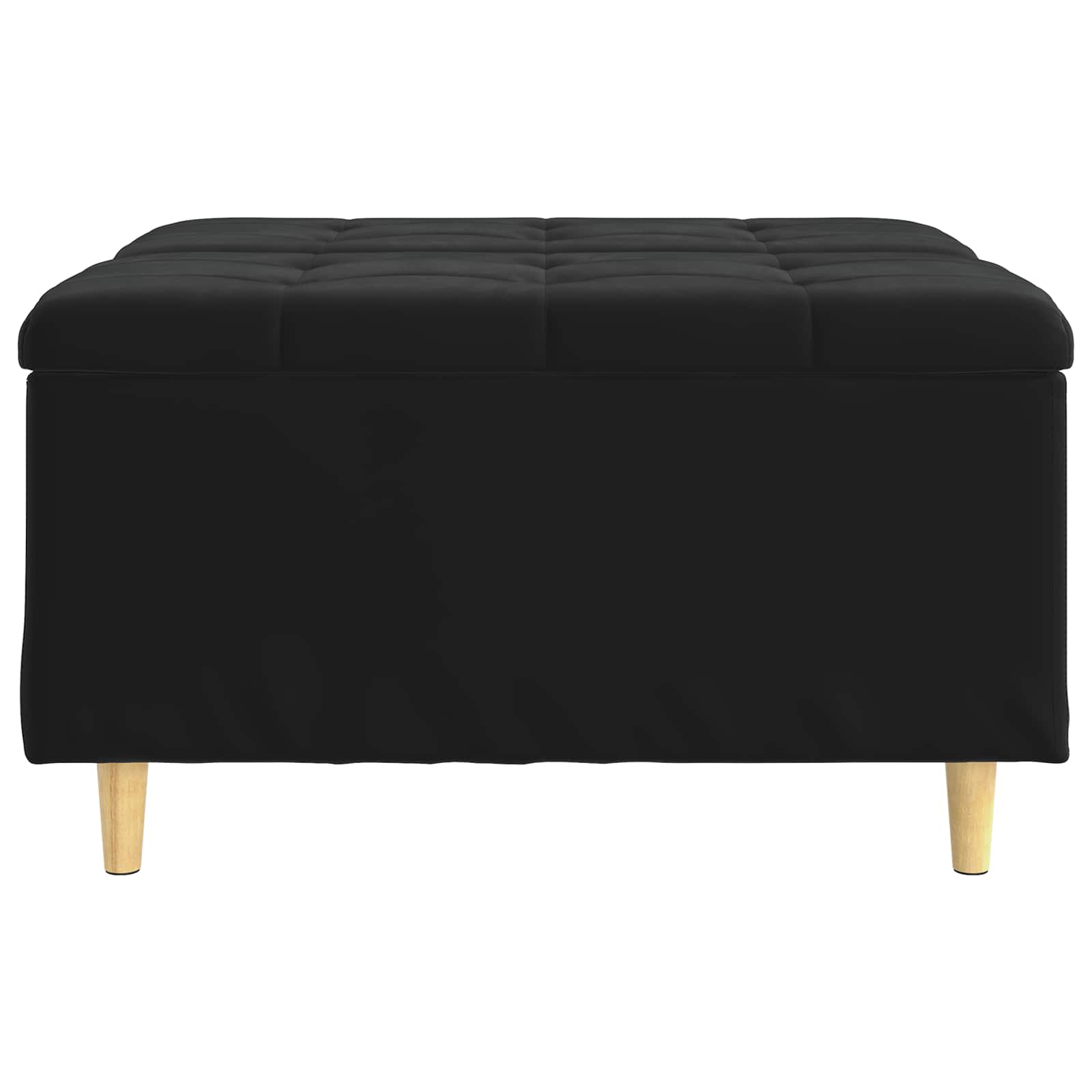 Knopkruk met kussen Zwart 80 x 80 x 45 cm Fluweel