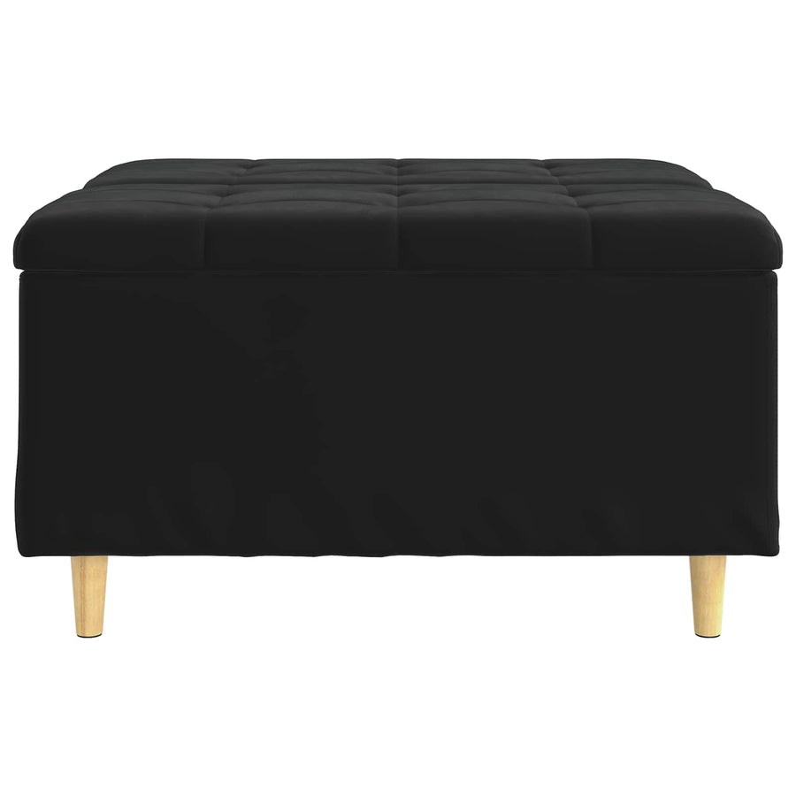 Knopkruk met kussen Zwart 80 x 80 x 45 cm Fluweel