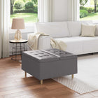 Ottoman met opbergruimte 80x80x45 cm grijs kunstleer