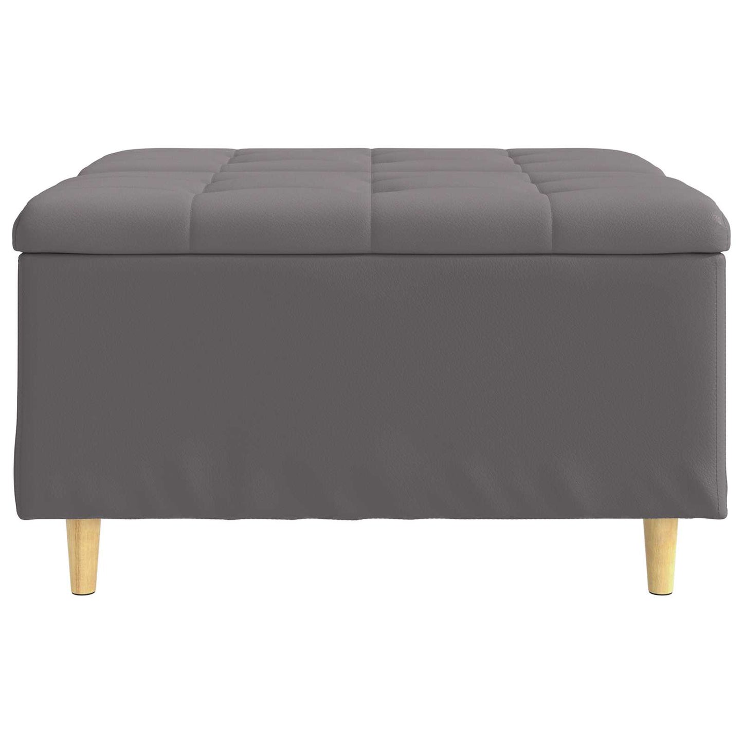 Knopkruk met kussen Grijs 80 x 80 x 45 cm Kunstleer