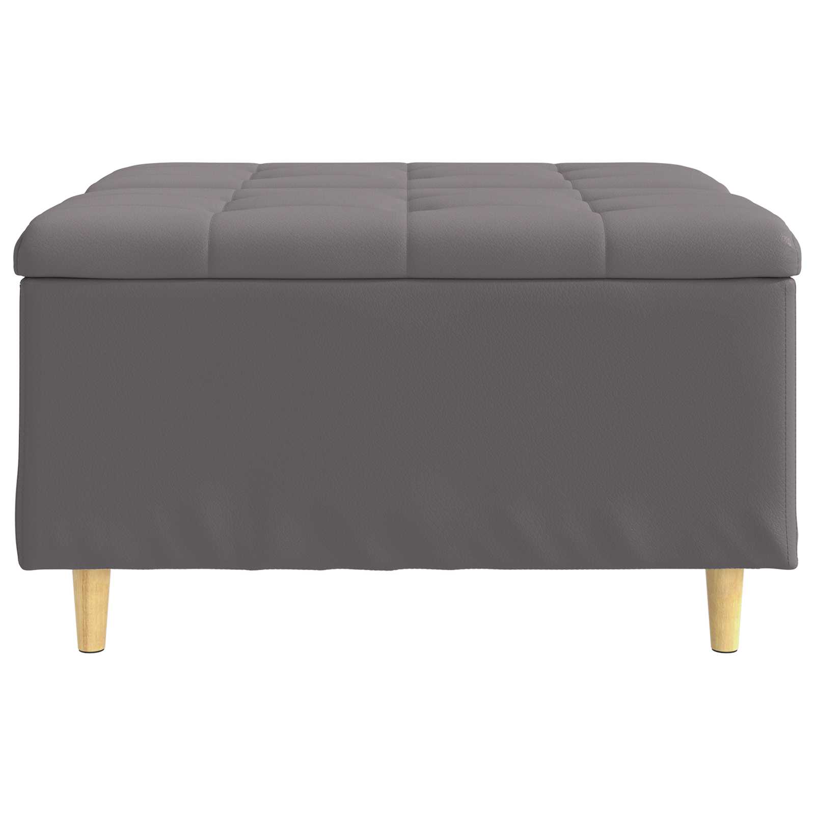 Knopkruk met kussen Grijs 80 x 80 x 45 cm Kunstleer