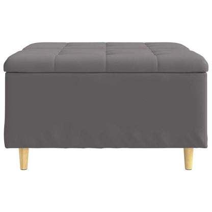 Knopkruk met kussen Grijs 80 x 80 x 45 cm Kunstleer