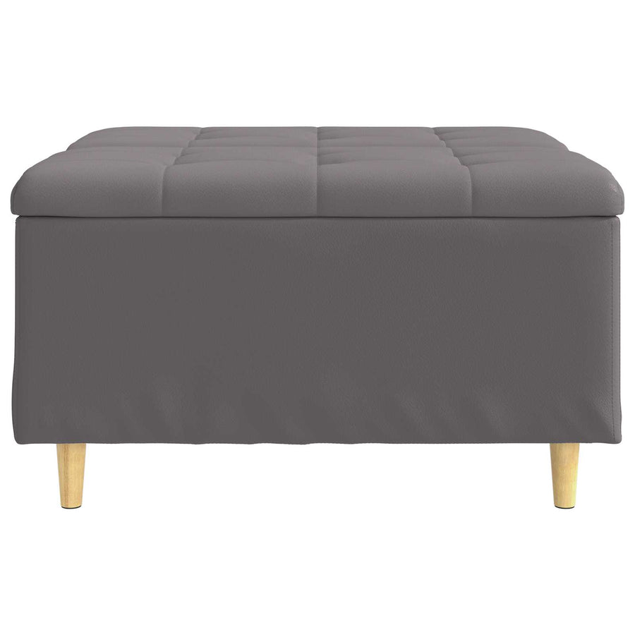 Knopkruk met kussen Grijs 80 x 80 x 45 cm Kunstleer