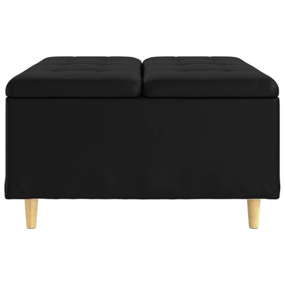Knopkruk met kussen Zwart 80 x 80 x 45 cm Kunstleer