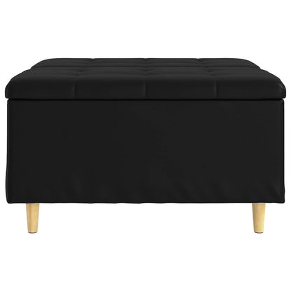 Knopkruk met kussen Zwart 80 x 80 x 45 cm Kunstleer