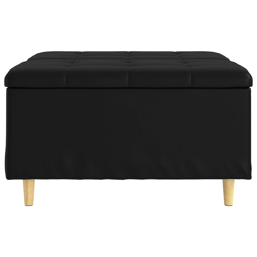Knopkruk met kussen Zwart 80 x 80 x 45 cm Kunstleer