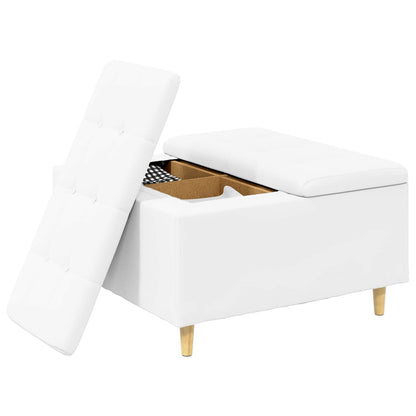 Knopkruk met kussen Wit 80 x 80 x 45 cm Kunstleer