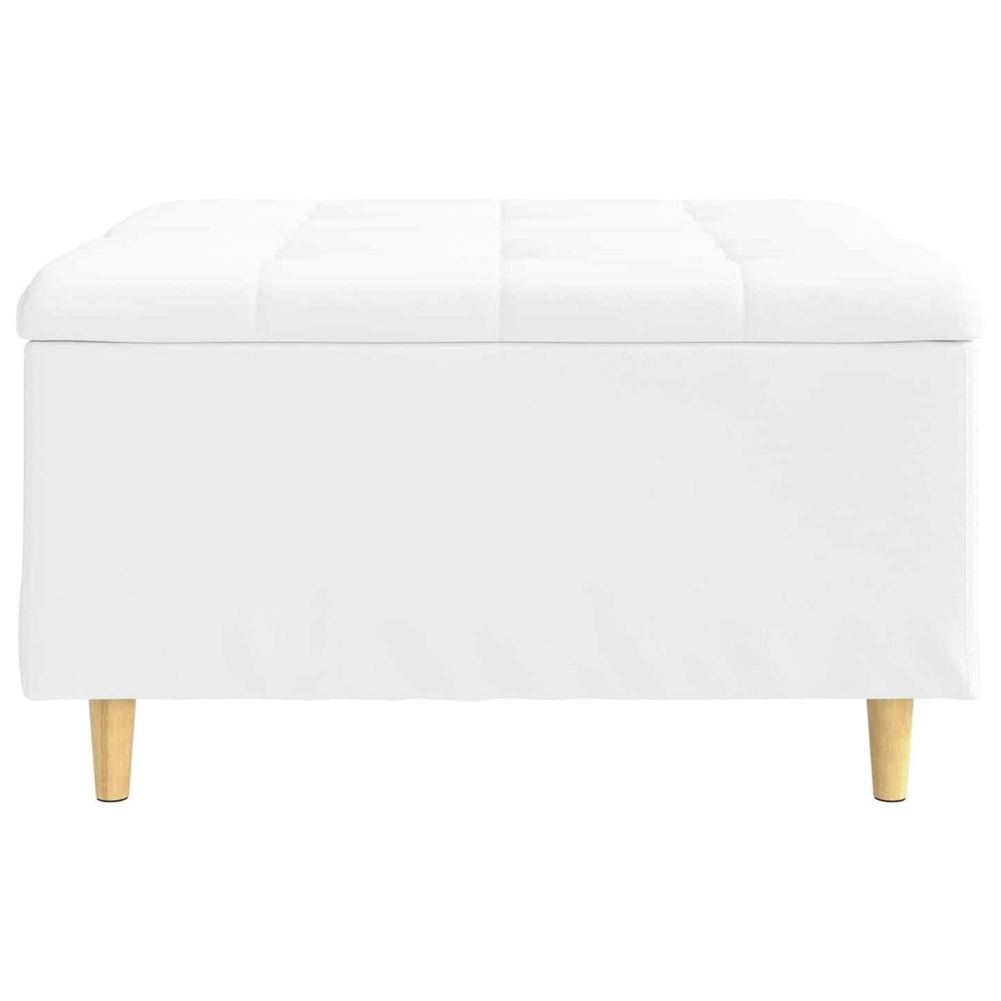 Knopkruk met kussen Wit 80 x 80 x 45 cm Kunstleer
