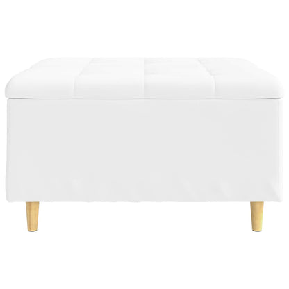 Knopkruk met kussen Wit 80 x 80 x 45 cm Kunstleer