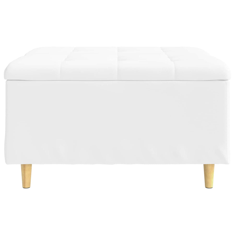 Knopkruk met kussen Wit 80 x 80 x 45 cm Kunstleer
