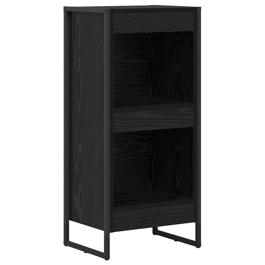Boekenkast Zwart Eiken 80 x 30 x 155 cm Bewerkt hout