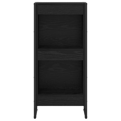 Boekenkast Zwart Eiken 80 x 30 x 155 cm Bewerkt hout