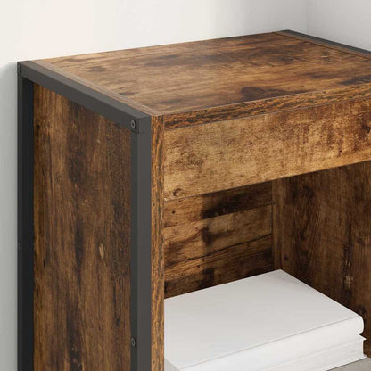 Boekenkast Rook Eik 80 x 30 x 155 cm Bewerkt hout