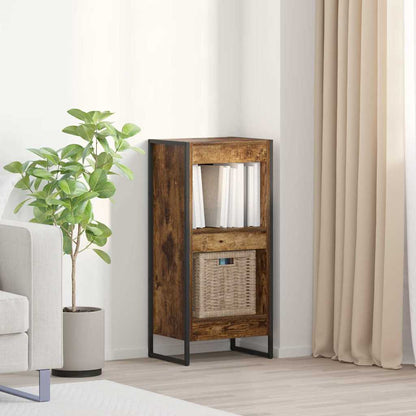Boekenkast Rook Eik 80 x 30 x 155 cm Bewerkt hout