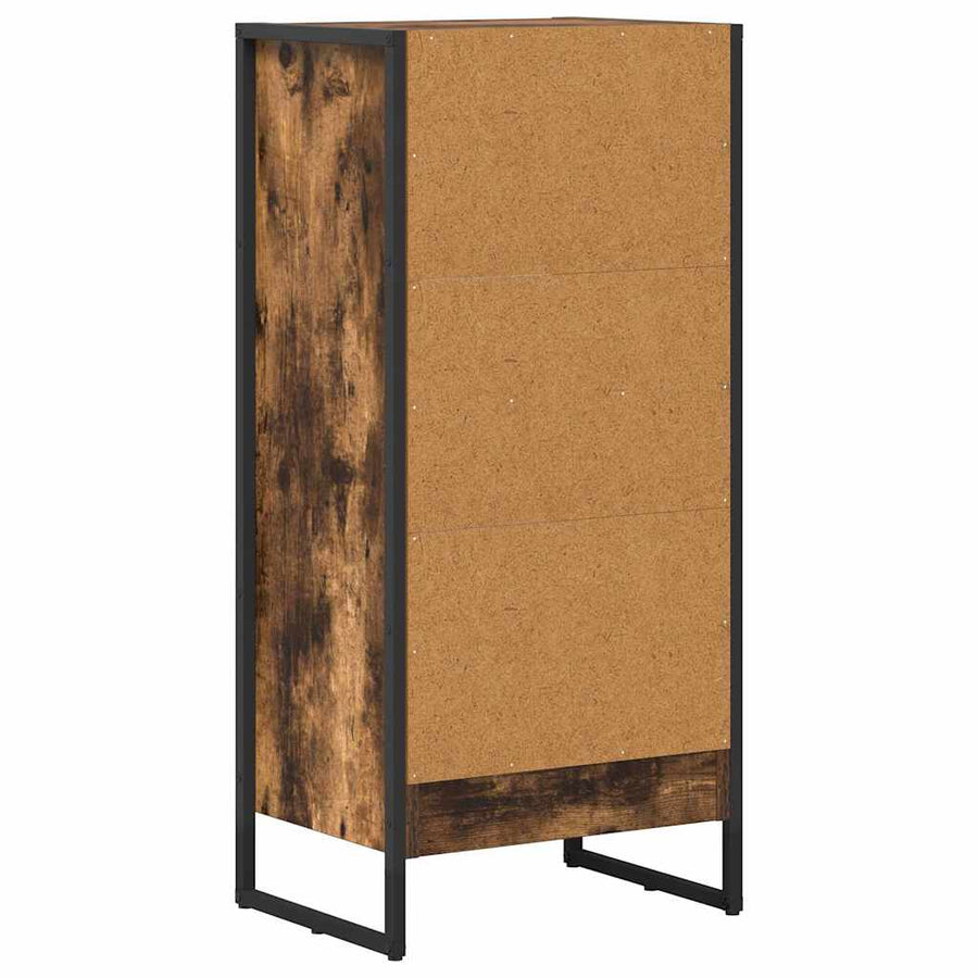 Boekenkast Rook Eik 80 x 30 x 155 cm Bewerkt hout