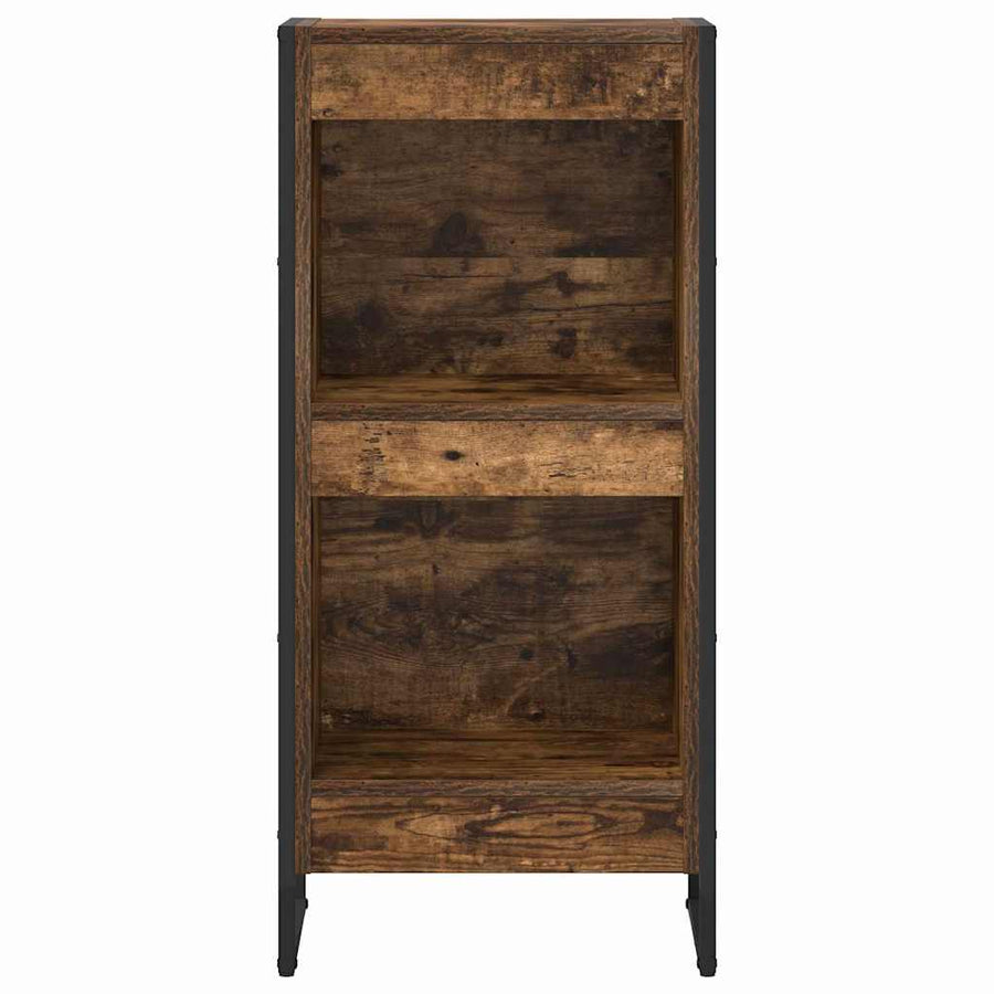 Boekenkast Rook Eik 80 x 30 x 155 cm Bewerkt hout
